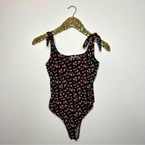 Gaze Floral Tie Shoulder Bodysuit XS